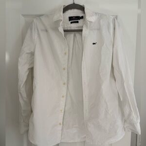 Vineyard Vines White Casual Button Down Shirt